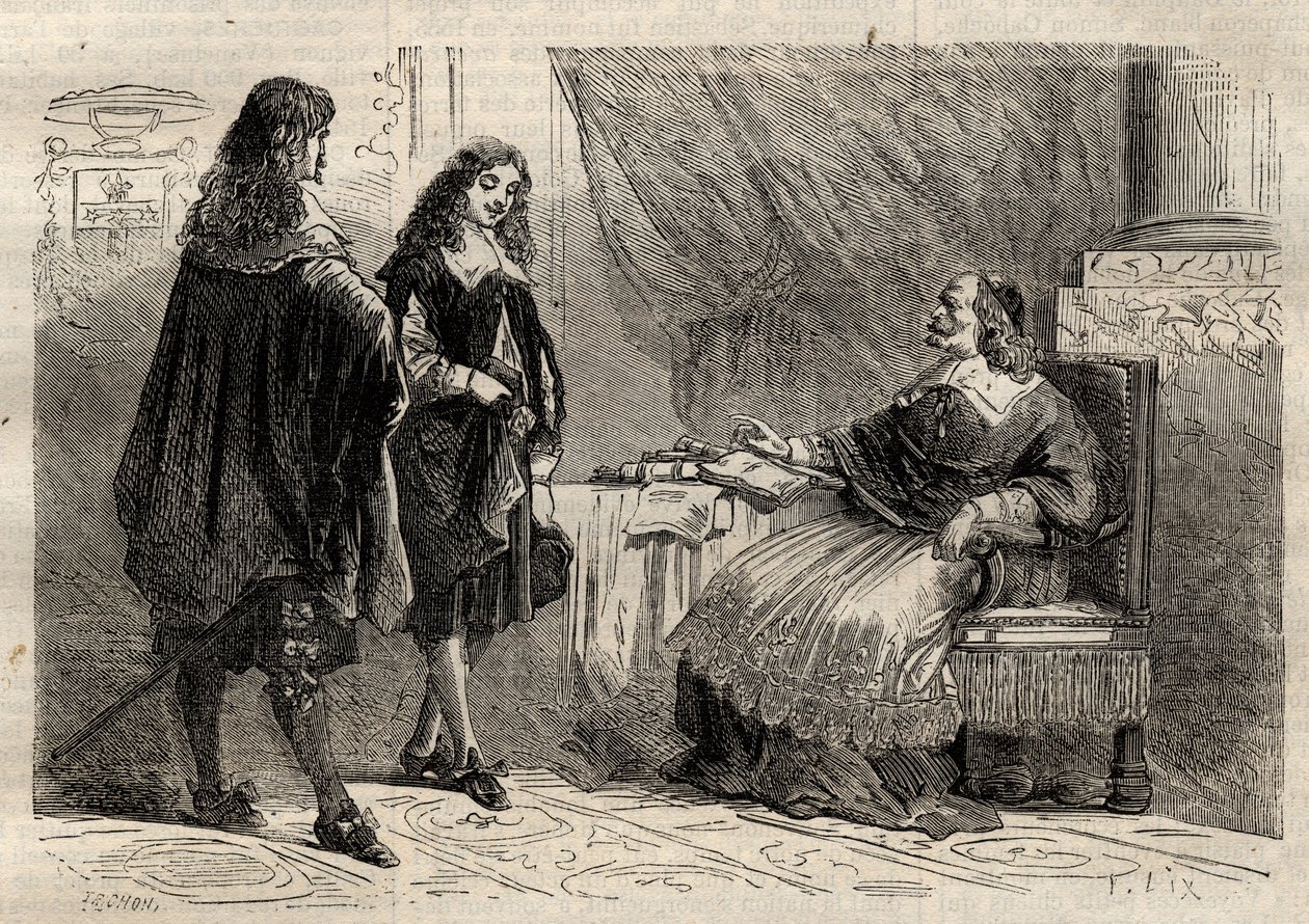 Kardinaali Mazarin ja Jean-Baptiste Colbert, Ranskan valtiomiehiä tekijältä Anonymous Anonymous