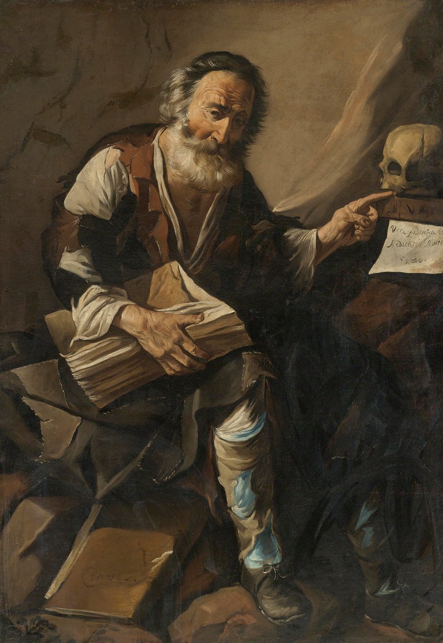 Cassiodorus (Magnus Aurelius Cassiodorus Senator) (485- jae 580) - Cassiodorus par Anonymous, 1700-luvun alku. - Öljy kankaalle tekijältä Anonymous Anonymous