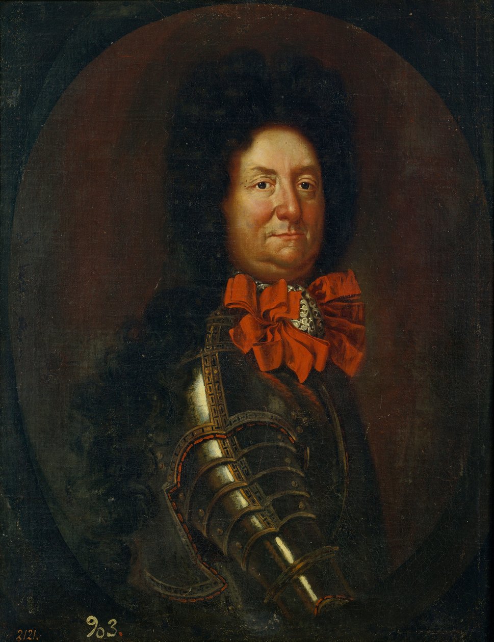 Kaarle III Philip Pfalz - Anonymousin vaaliruhtinas Kaarle III Philipin (1661-1742) muotokuva, n. 1710 - Öljy kankaalle, 88x69 - Niittymuseo, Madrid tekijältä Anonymous Anonymous