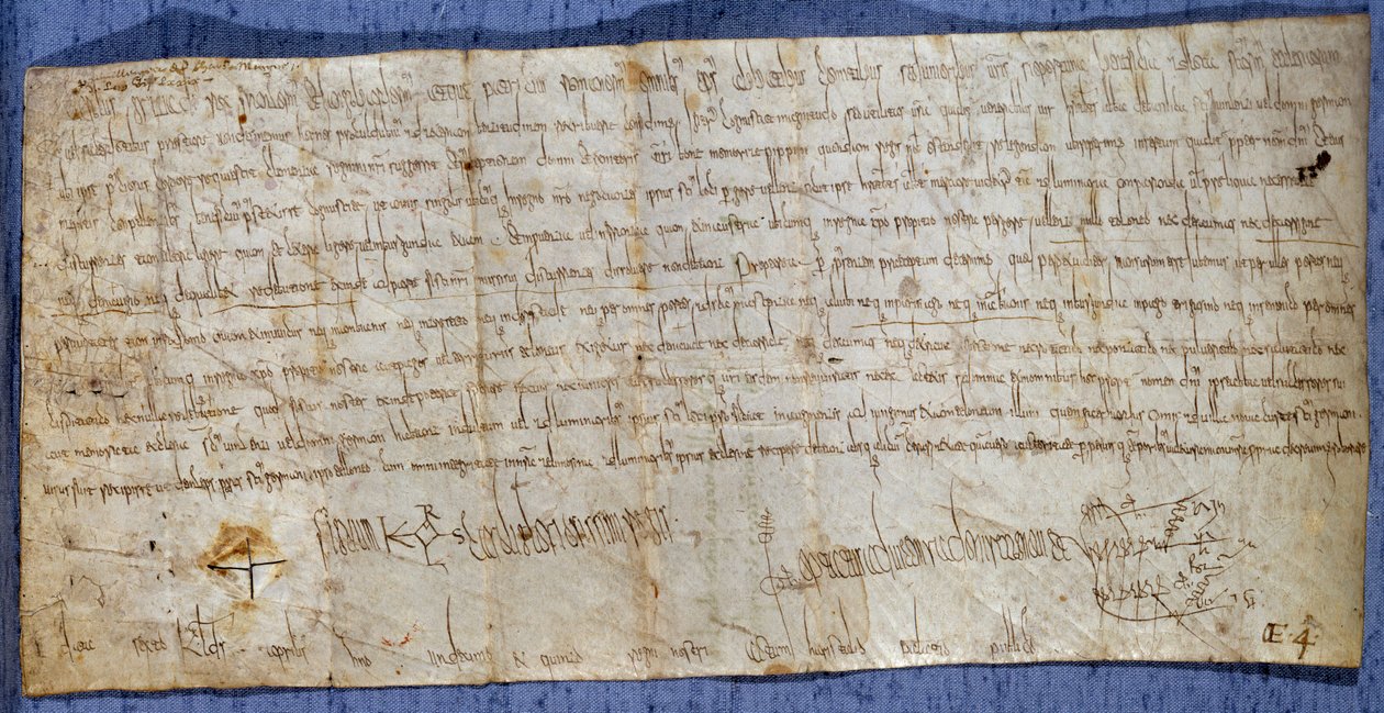 Carta del rei Carlemany (Carles I, Carles el Gran o Carol Magnus) (742-814) que eximeix l