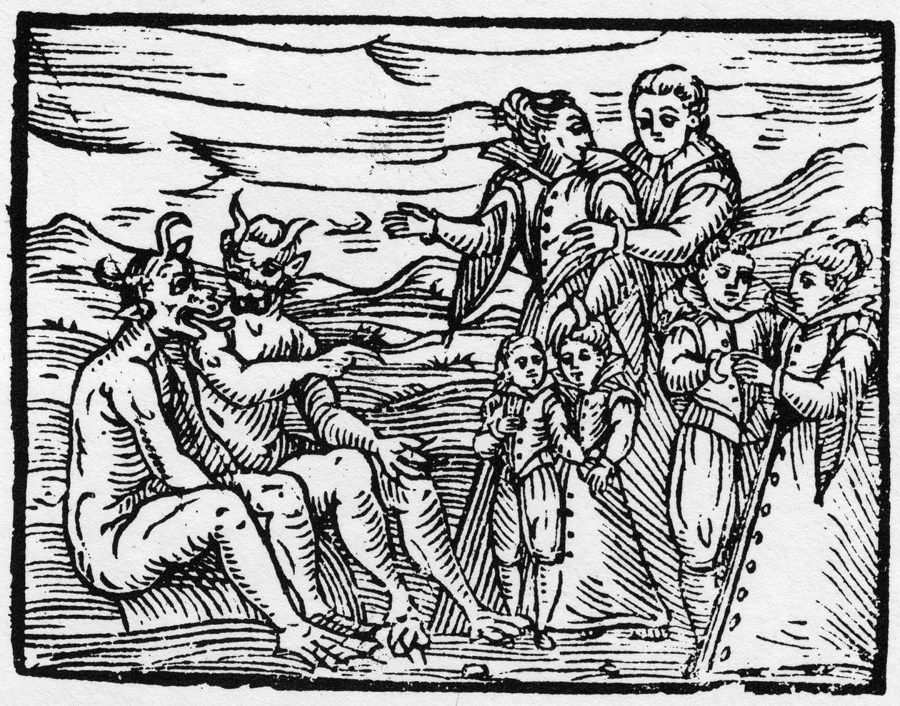 Ensimmäistä kertaa lepopäivään hyväksytty lapsi - "" Compendium Maleficarum"", käsittelee noitia, heidän pahuuttaan ja lajittelujaan Francesco Maria Guazzo tai Guaccio tai Guaccius (15?? -16??) 1608 Yksityinen kokoelma tekijältä Anonymous Anonymous