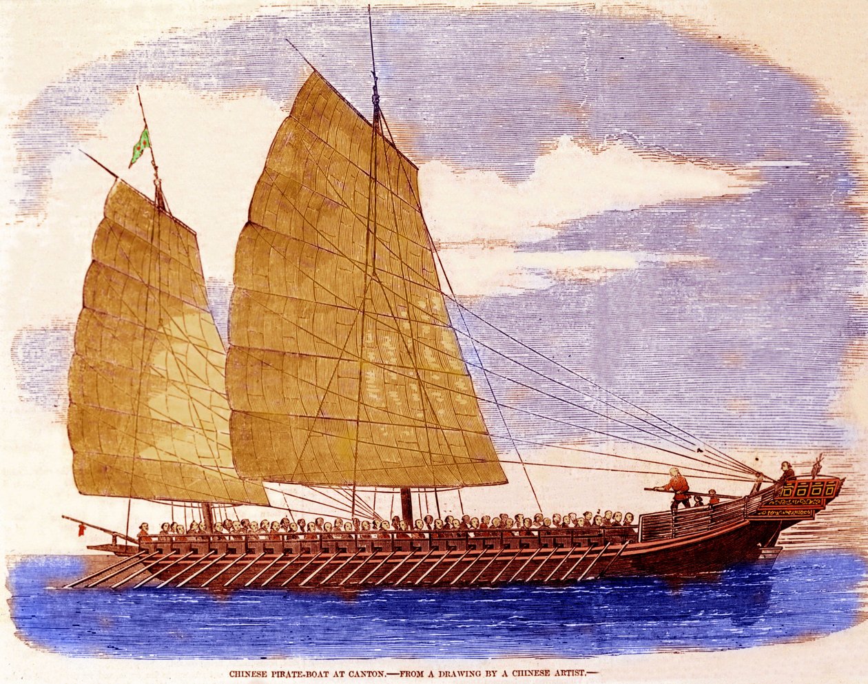 Kantonin kiinalainen merirosvo, 1800-luvun alku. tekijältä Anonymous Anonymous