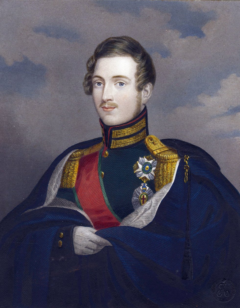 Constantin Pavlovitch, grand-duc de Russie ou Constantin Pavlovitch Romanov - Venäjän suurruhtinas Konstantin Pavlovitš (1779-1831) - Nimetön - 1825 - Kuparikaiverrus, akvarelli - 15,8x12,6 - Yksityiskokoelma tekijältä Anonymous Anonymous