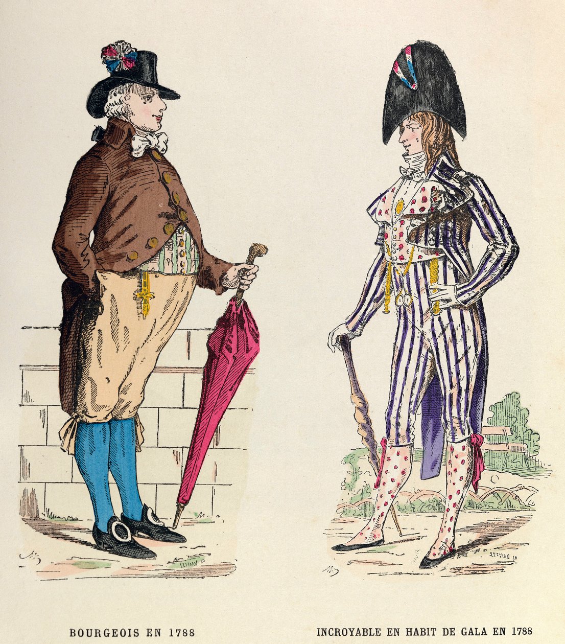 Porvarillisen ja uskomattoman juhlapuvun puku 1788 - yksityinen kokoelma tekijältä Anonymous Anonymous