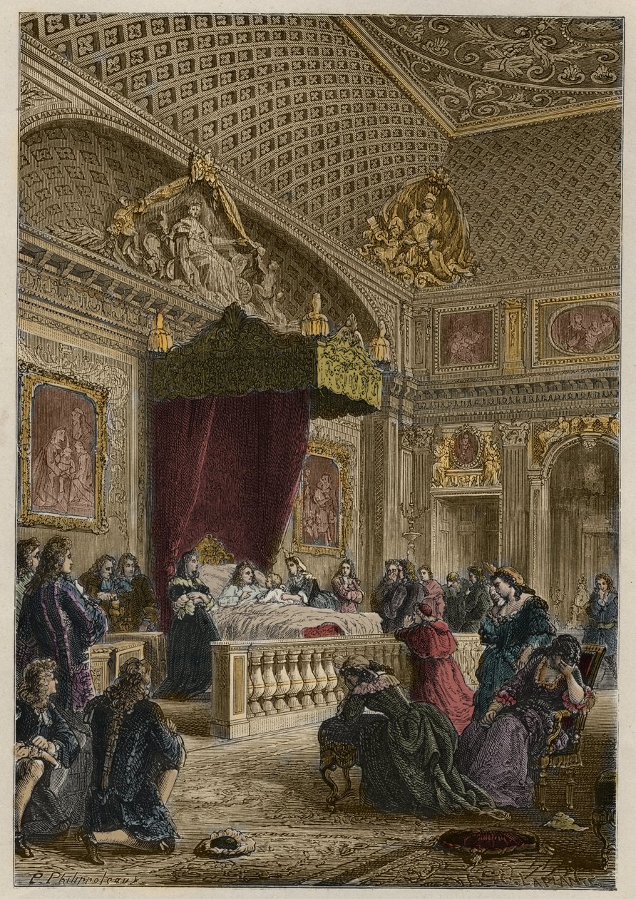 Ludvig XIV:n kuolema Versaillesissa 1. syyskuuta tekijältä Anonymous Anonymous