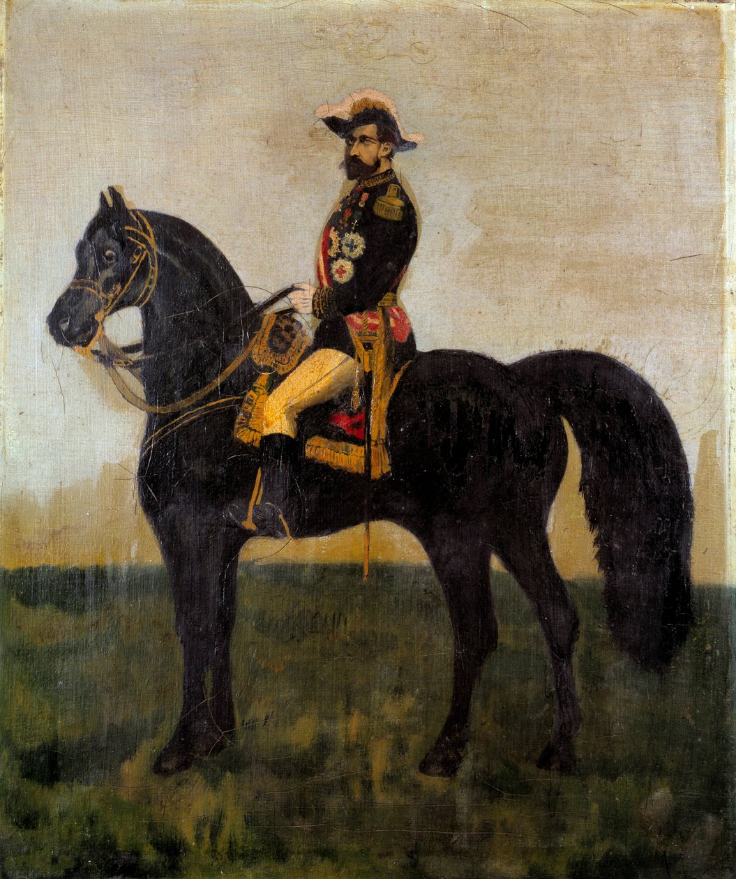 Kenraali Georges Boulangerin (1837-1891) poliitikon ratsastusmuotokuva Anonyymi maalaus 1800-luvun auringosta. 0,55x0,46 m Pariisi, Musee Carnavalet tekijältä Anonymous Anonymous