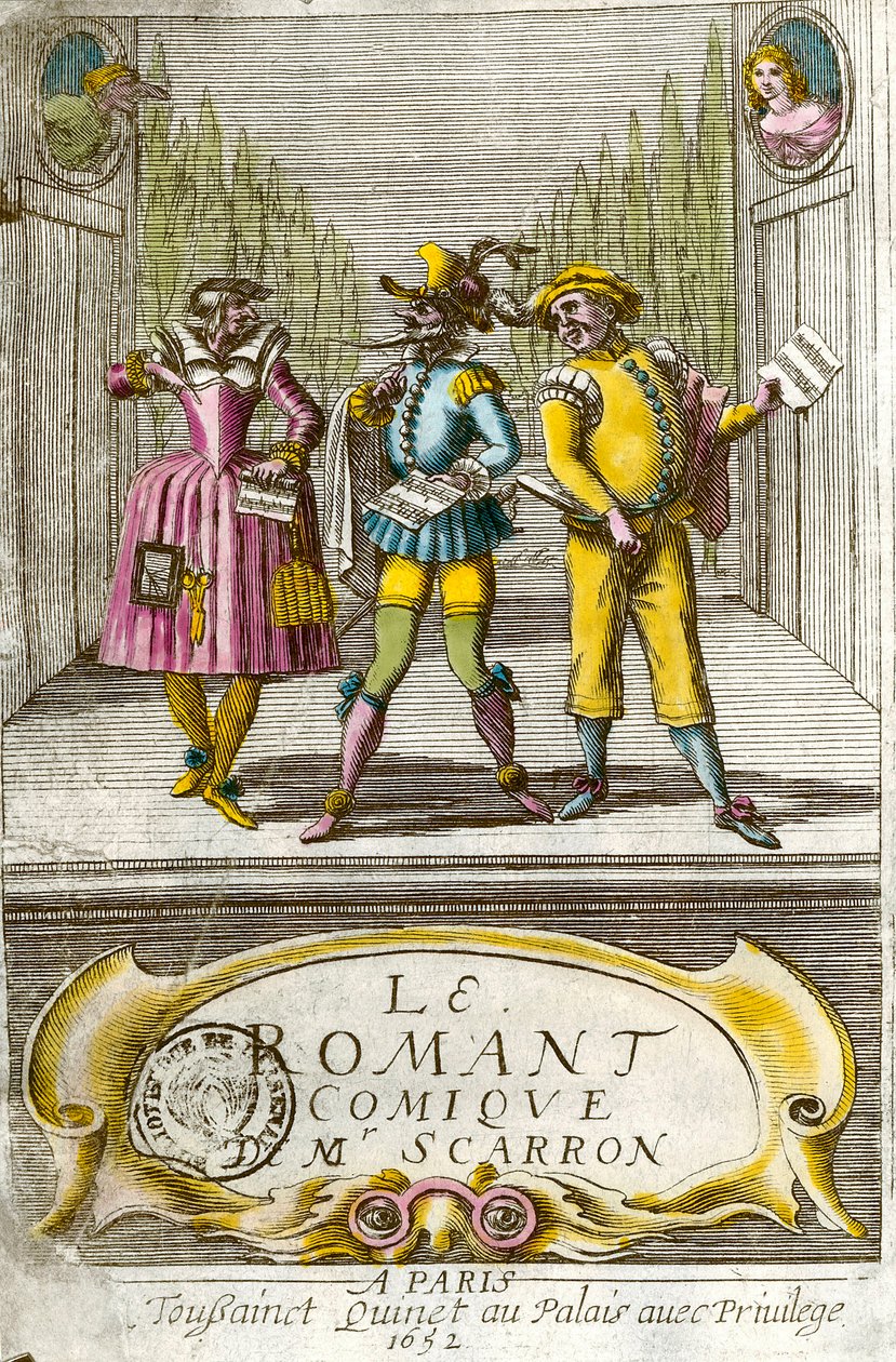 Ranskalaisen kirjailijan Paul Scarronin (1610-1660) sarjakuvaromaanin etukuva tekijältä Anonymous Anonymous