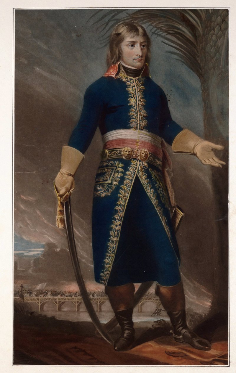 Kenraali Napoleon Bonaparte - Nimetön - 1796 - Mezzotint - 57,5x40,3 - Yksityiskokoelma tekijältä Anonymous Anonymous