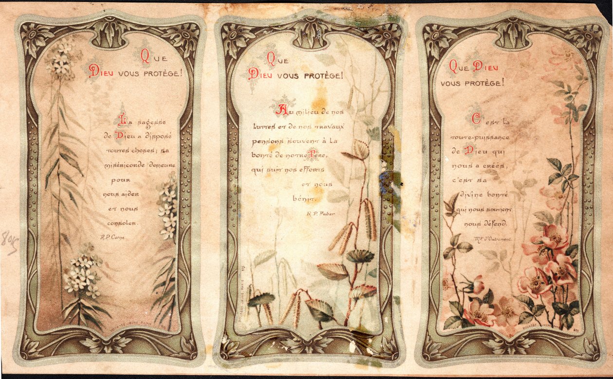 Jumala varjelkoon sinua Rukoukset. Hurska kuva. Postikortti. 1900-luvun alku. Yksityinen kokoelma tekijältä Anonymous Anonymous