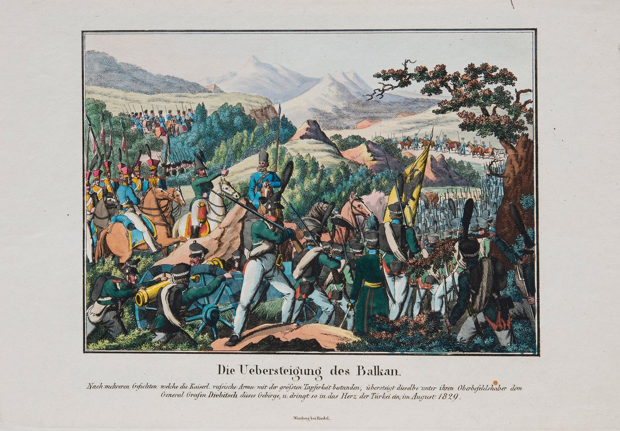 Guerre russo-turque de 1828-1829 - Kreivi Ivan Ivanovich Diebitschin armeija (Hans Karl Friedrich Anton von Diebitsch ja Narden ou Ivan Ivanovitch Dibitch-Zabalkanski tekijältä Anonymous Anonymous