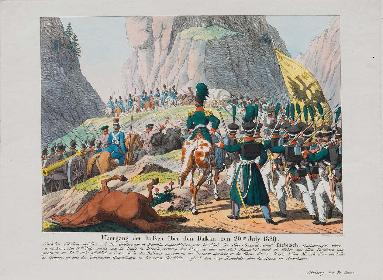 Guerre russo-turque de 1828-1829 - Kreivi Ivan Ivanovich Diebitschin armeija (Hans Karl Friedrich Anton von Diebitsch ja Narden ou Ivan Ivanovitch Dibitch-Zabalkanski tekijältä Anonymous Anonymous