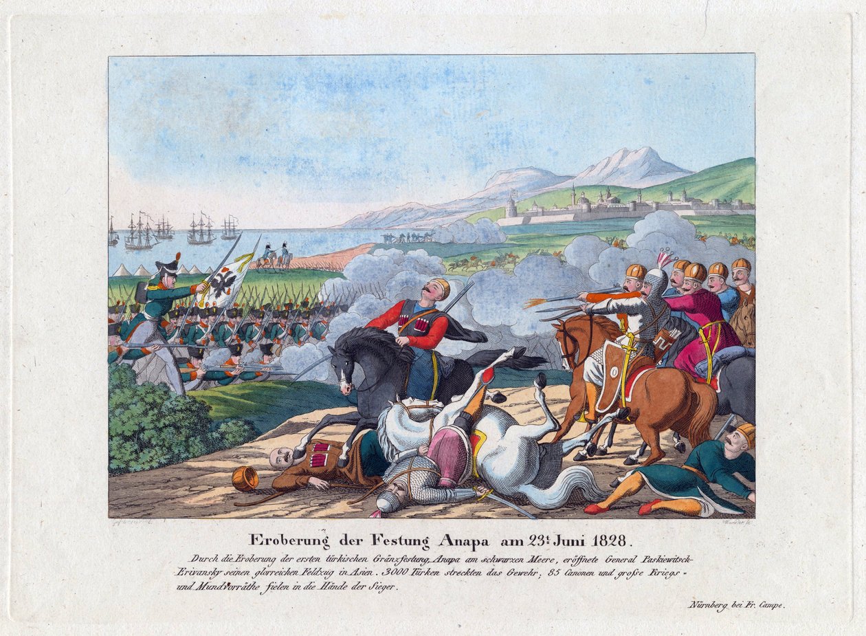 Guerre russo-turque de 1828-1829 - Anapan linnoituksen kaatuminen 23. kesäkuuta tekijältä Anonymous Anonymous