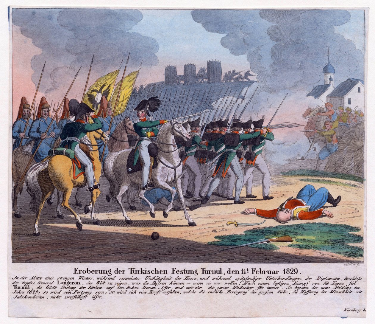 Venäjän ja Turkin sota 1828-1829 - Turnun linnoituksen kaatuminen (Drobeta Turnu Severin, Romania) 11. helmikuuta tekijältä Anonymous Anonymous