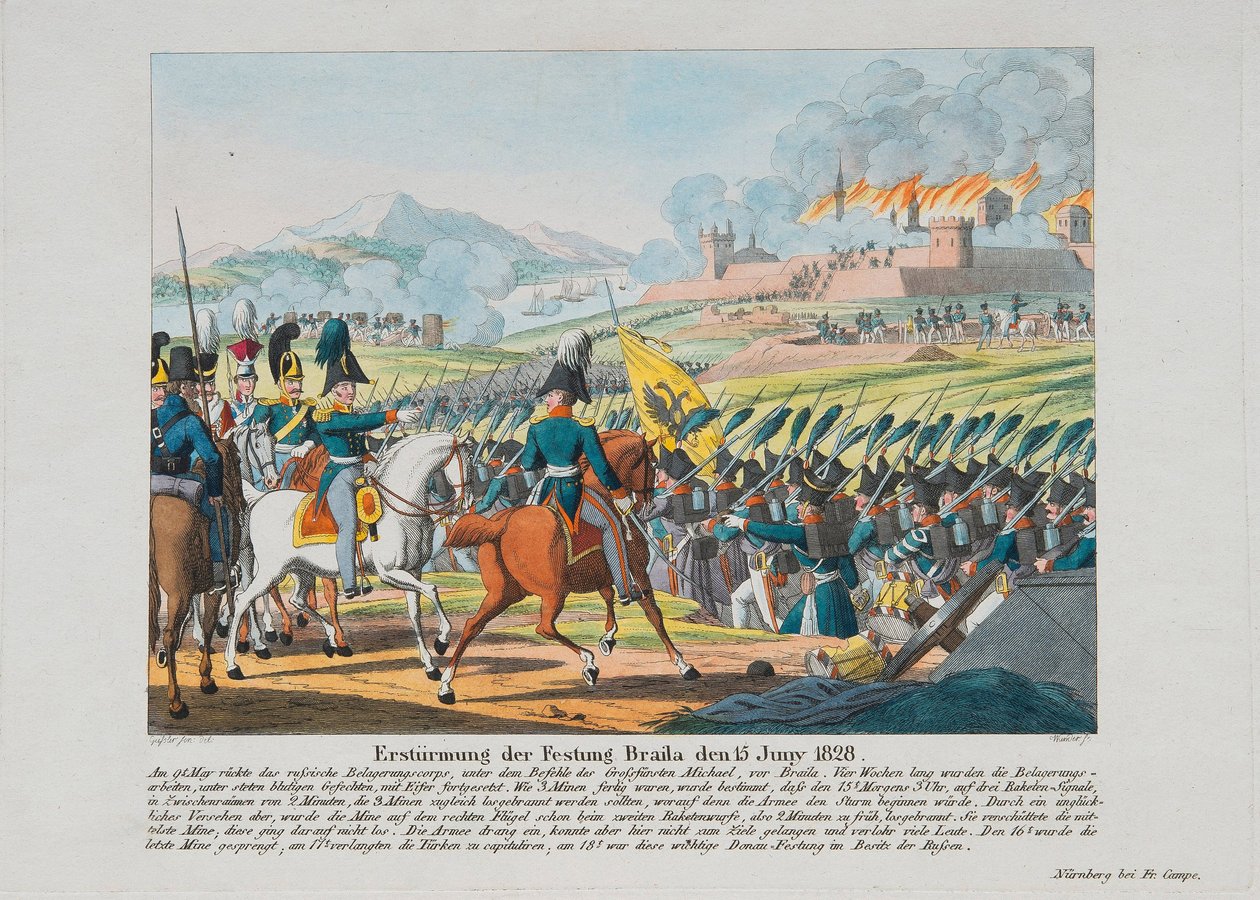Guerre russo-turque de 1828-1829 - Brailovin linnoituksen hyökkäys 15. kesäkuuta tekijältä Anonymous Anonymous