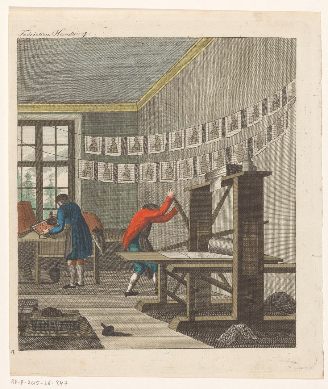 Kirjapainon sisustus, n. 1750-1850 (kaiverrus) tekijältä Anonymous Anonymous
