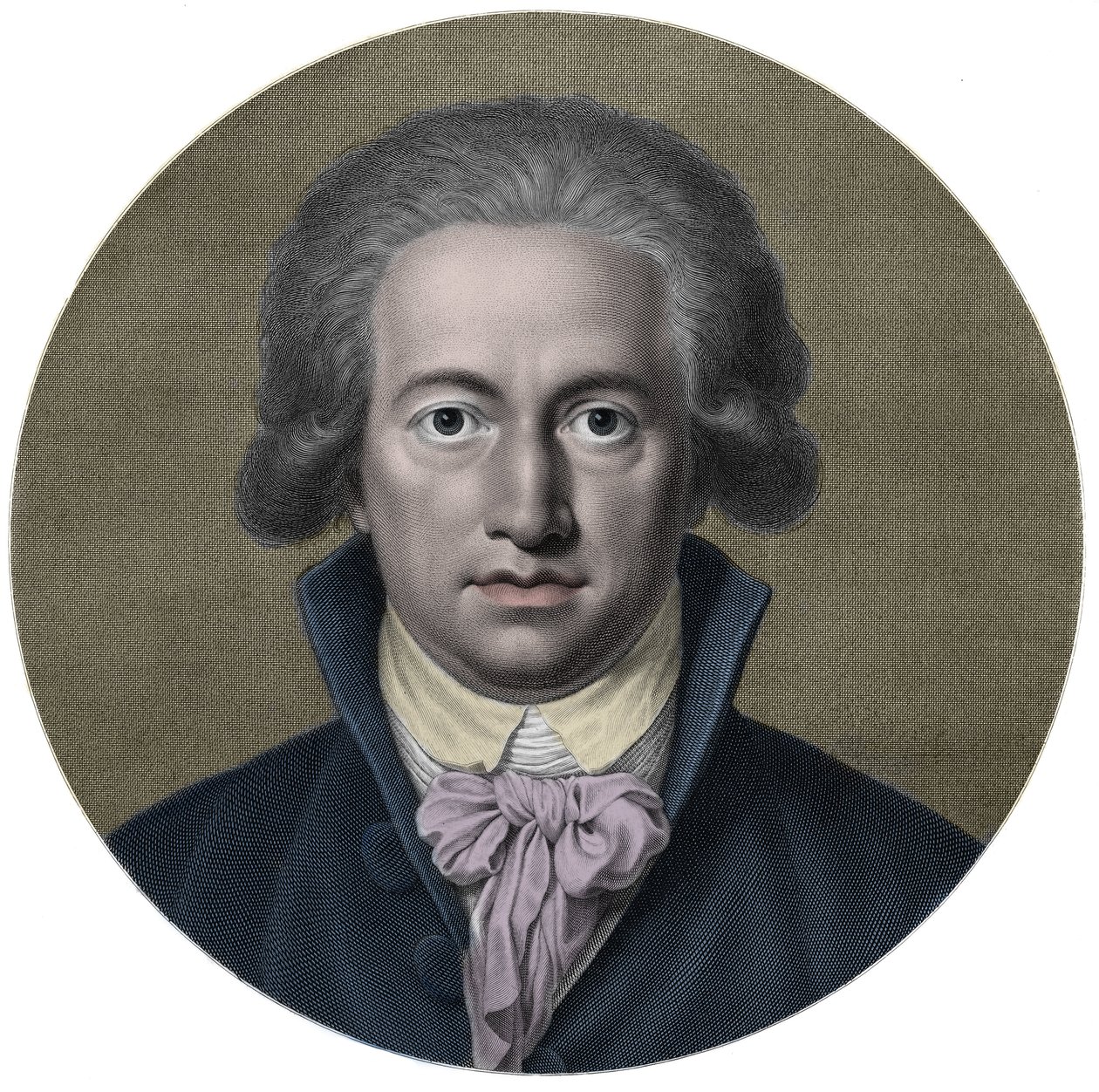 Johann Wolfgang von Goethe (1749-1832). saksalainen kirjailija. Kaiverrus 19th C. - Johan Wolfgang Goethen (1749 - 1832), saksalaisen kirjailijan muotokuva tekijältä Anonymous Anonymous