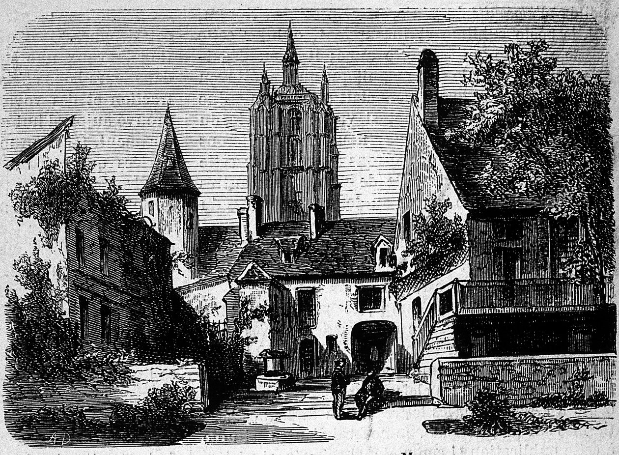 La maison au Mans de Paul Scarron (1610-1660), escriptor francès. gravat del segle XIX.finès tekijältä Anonymous Anonymous