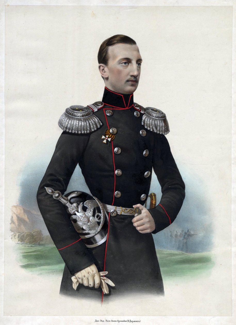 Le grand duc - Nicolas Mikhailovtch de Russie - (maison Romanov) Venäjän suurherttua Nikolai Nikolajevitšin muotokuva (1831-1891) - Nimetön - 1860 - Värilitografia - 52,6x35,5 - Yksityiskokoelma tekijältä Anonymous Anonymous