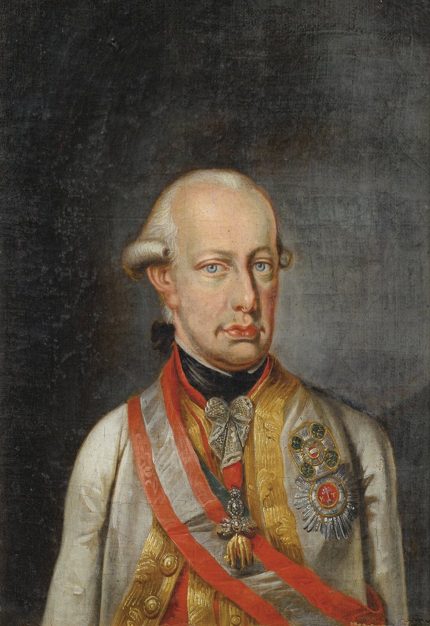 Leopold II Empereur des Romains - Uusklassismi : Leopold II:n muotokuva, Pyhän Rooman keisari (1747-1792), Anonymous, n. 1780. Öljy kankaalle, 34x23,5. Yksityinen kokoelma tekijältä Anonymous Anonymous