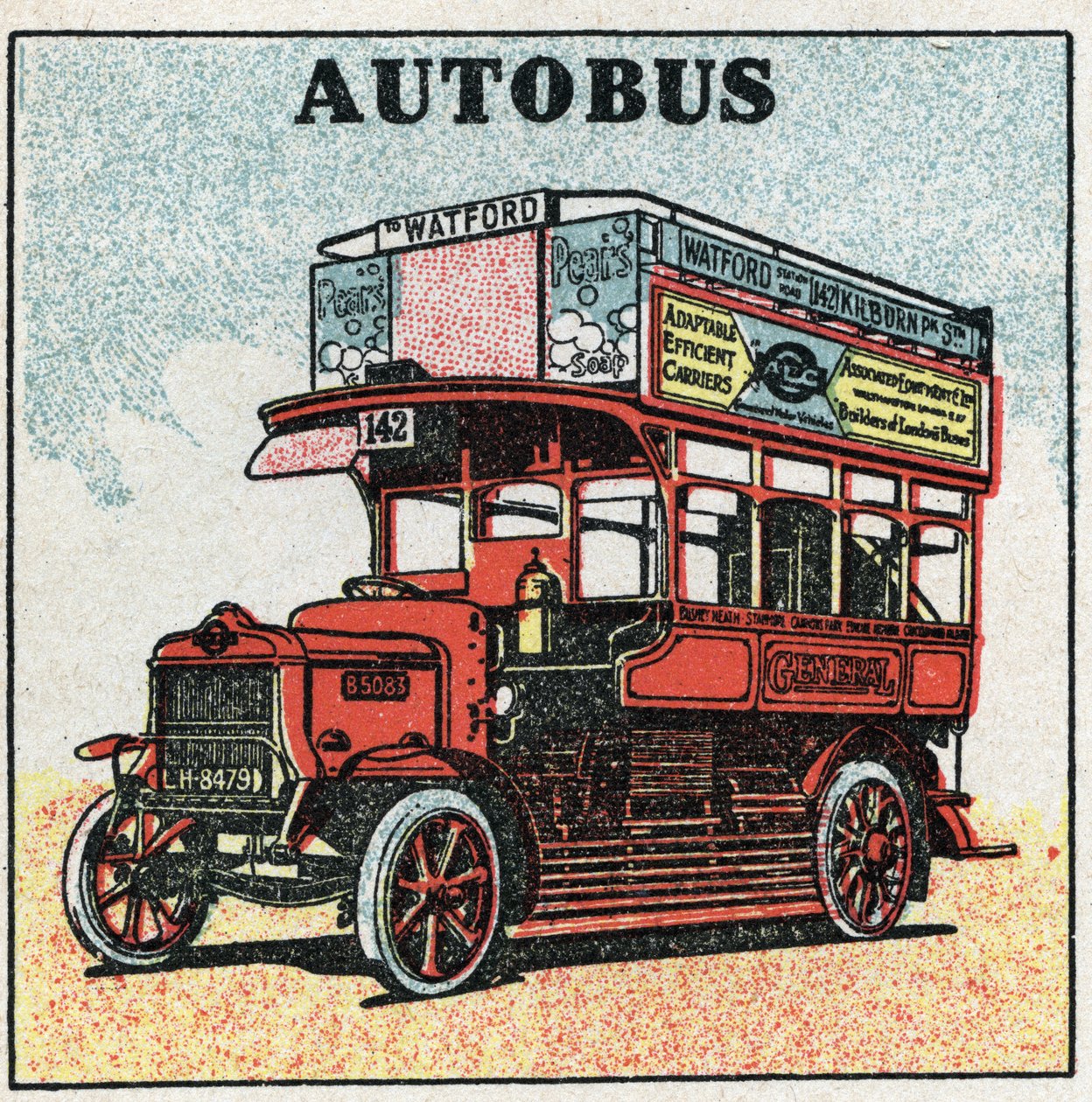 Mekaaninen veto: linja-auto. Anonyymi kuva vuodelta 1925. Yksityinen kokoelma. tekijältä Anonymous Anonymous