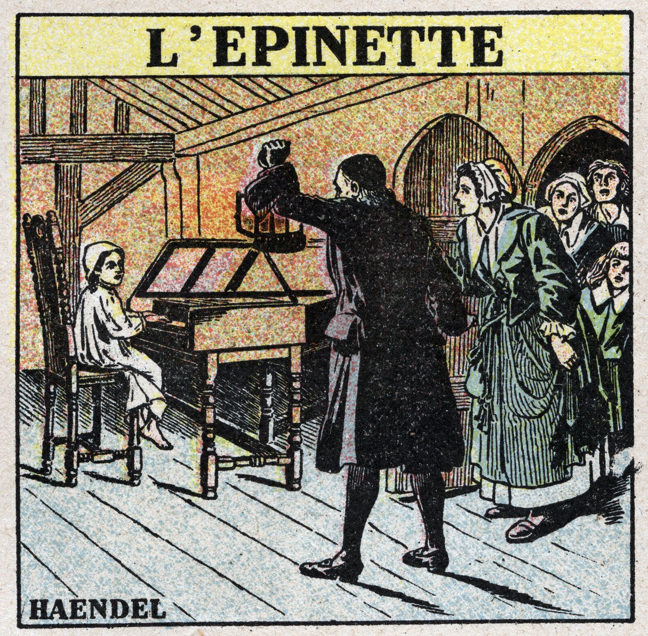 Soittimet: lyövät jousisoittimet. Nuori George Frideric Händel (George Frideric Händel tekijältä Anonymous Anonymous
