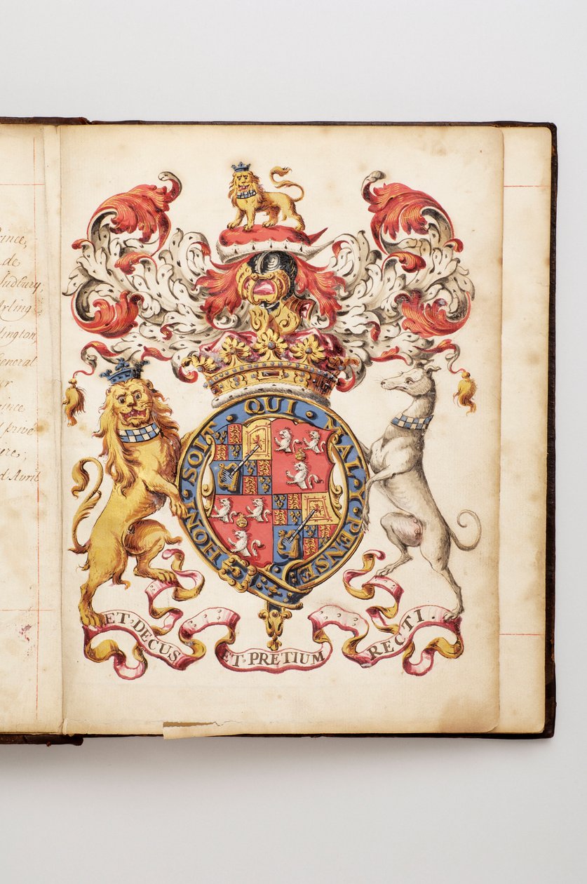 Sukkanauhan ritarikunta: Graftonin herttua Charles Fitzroylle kuulunut ohjekirja - Akvarellikäsikirjoitus, Beg. 1700-luvulla tekijältä Anonymous Anonymous