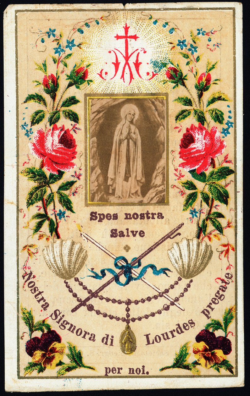 Our Lady of Lourdes hurskas kuva. 1900-luvun yksityinen kokoelma tekijältä Anonymous Anonymous