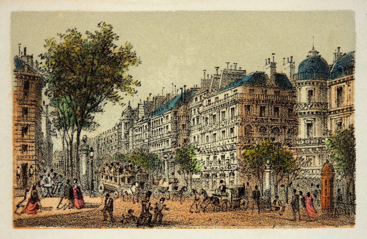 Pariisi 1874: Boulevard des Italians, yksityinen kokoelma tekijältä Anonymous Anonymous