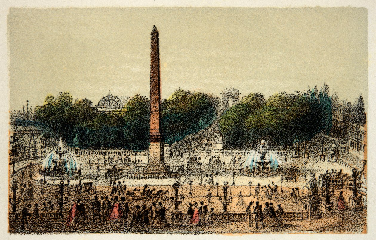 Pariisi 1874: Place de la Concorde, yksityinen kokoelma tekijältä Anonymous Anonymous