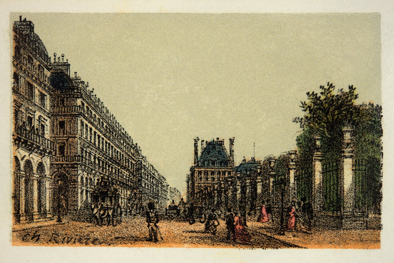Pariisi 1874: Rue de Rivoli, Yksityinen kokoelma tekijältä Anonymous Anonymous