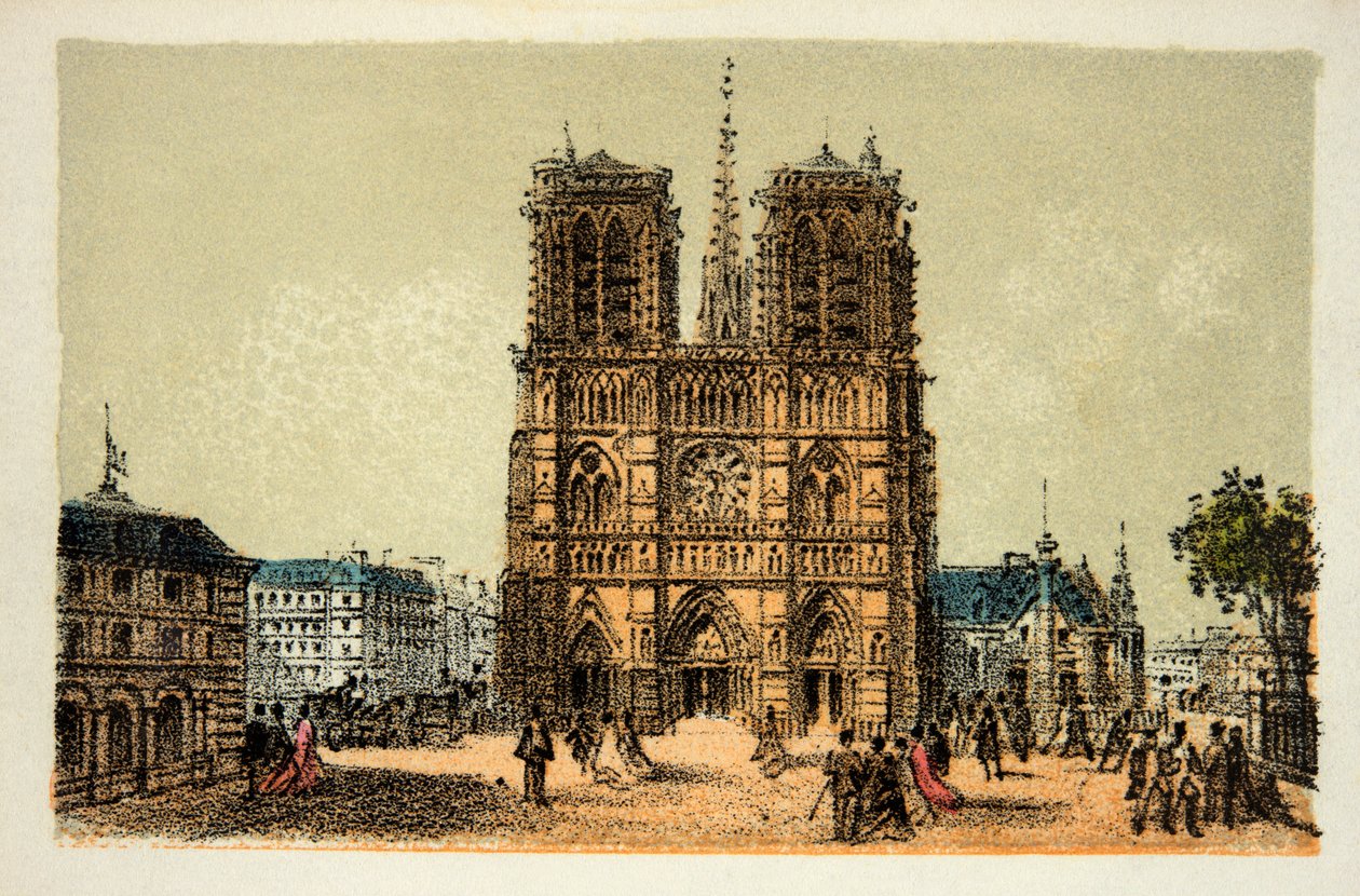 Pariisi 1874: Notre Dame, yksityinen kokoelma tekijältä Anonymous Anonymous
