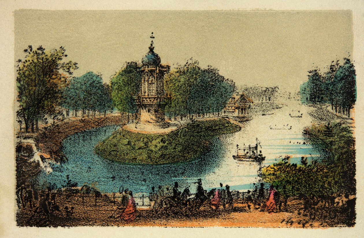 Pariisi 1874: Bois de Boulogne, yksityinen kokoelma tekijältä Anonymous Anonymous