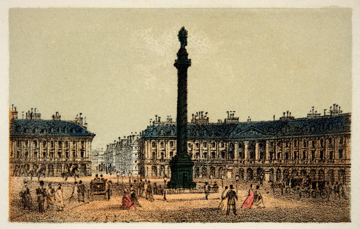 Pariisi 1874: Place Vendome, yksityinen kokoelma tekijältä Anonymous Anonymous