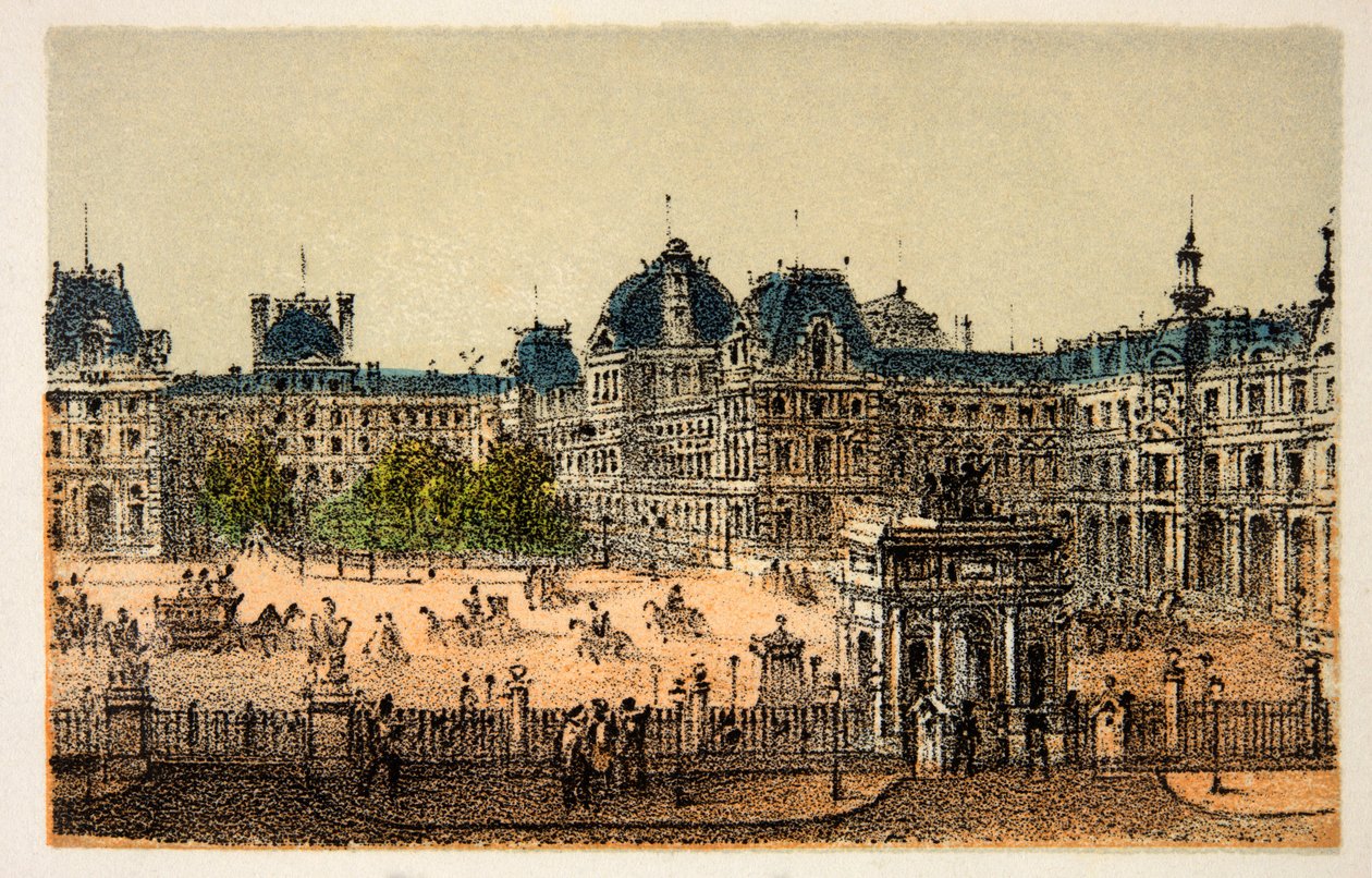 Pariisi 1874: Uusi Louvre, yksityinen kokoelma tekijältä Anonymous Anonymous