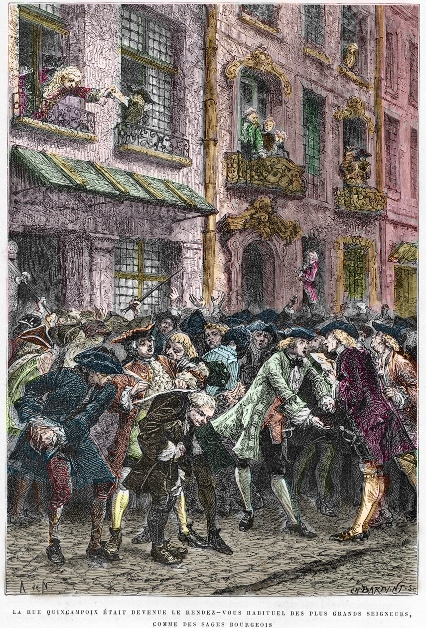 Pariisi IV:n kaupunginosa - La rue Quincampoix en 1720 a l