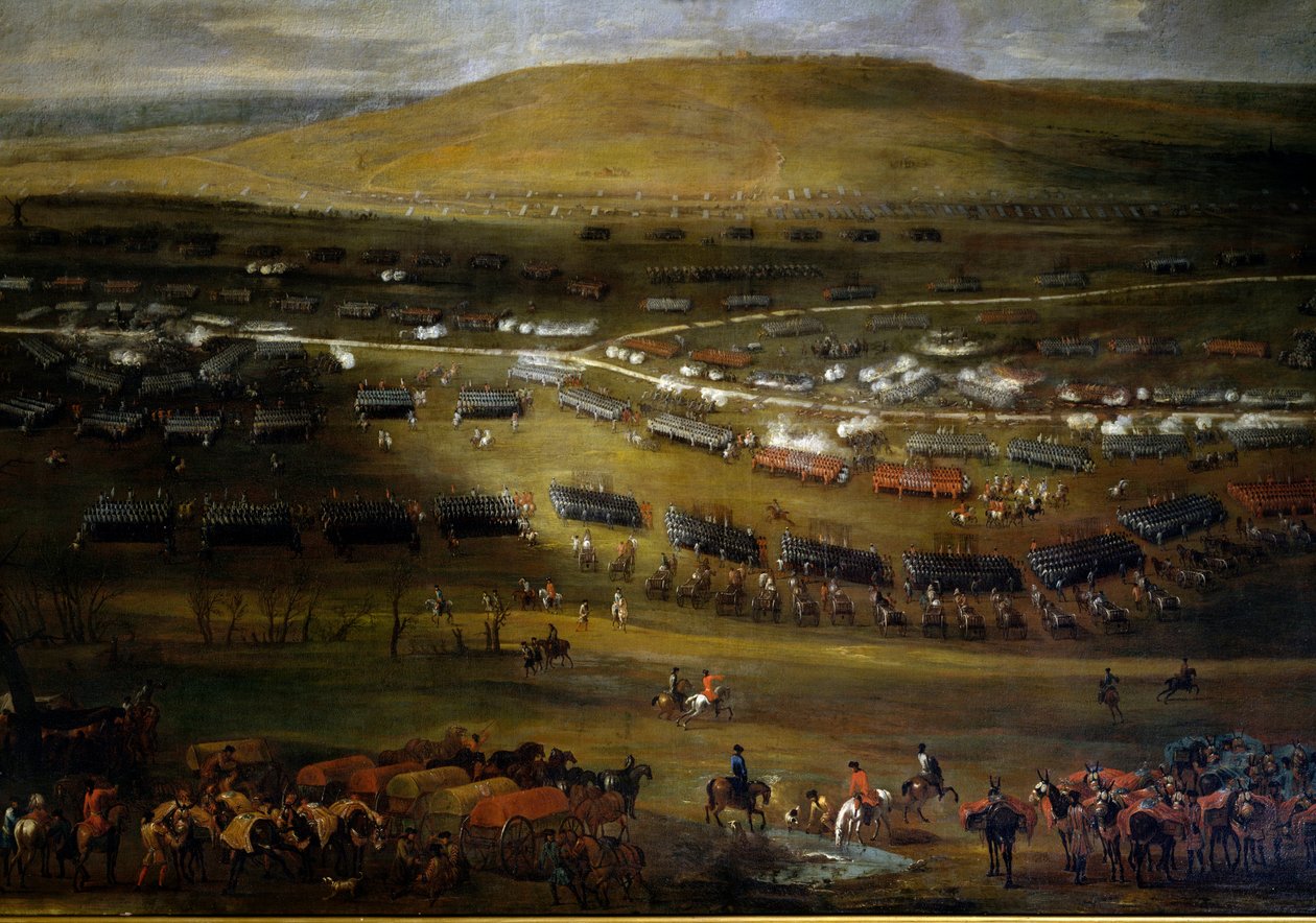 Moselin kulku vuonna 1705. Nimetön maalaus vuodelta 1705. Chateau De Vaux Le Vicomte. tekijältä Anonymous Anonymous