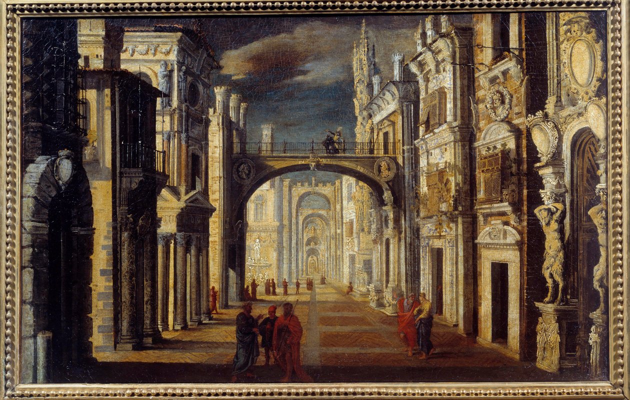 Perspektiivisen sisustuksen maalaus Francois de Nomen (Monsu Desiderio) (1593-1644) 1600-luvun su. 0,51x0,81 m Orleans, Musee des Beaux Arts tekijältä Anonymous Anonymous