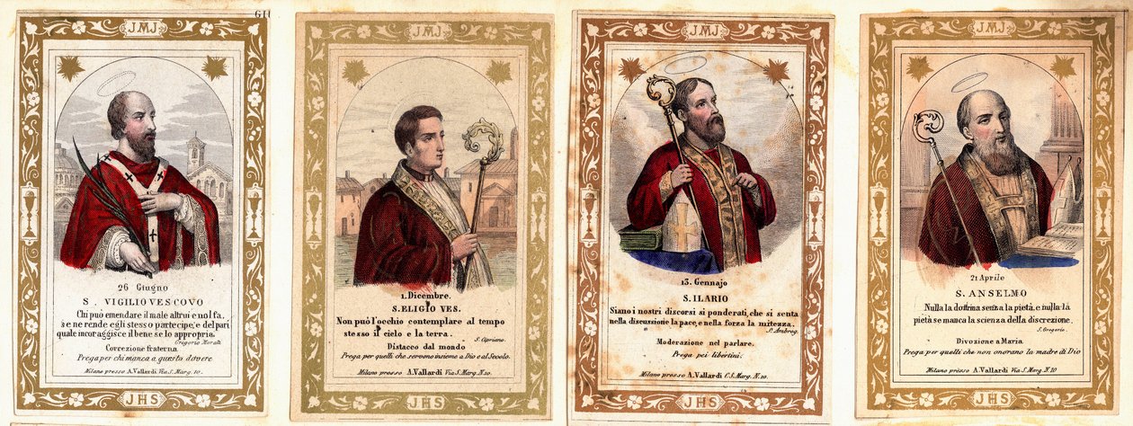 Pierent-kuva: "Trenton Pyhän Vigilin piispa (Vigilio di Trento), Noyonin Saint Eloin (Sant
