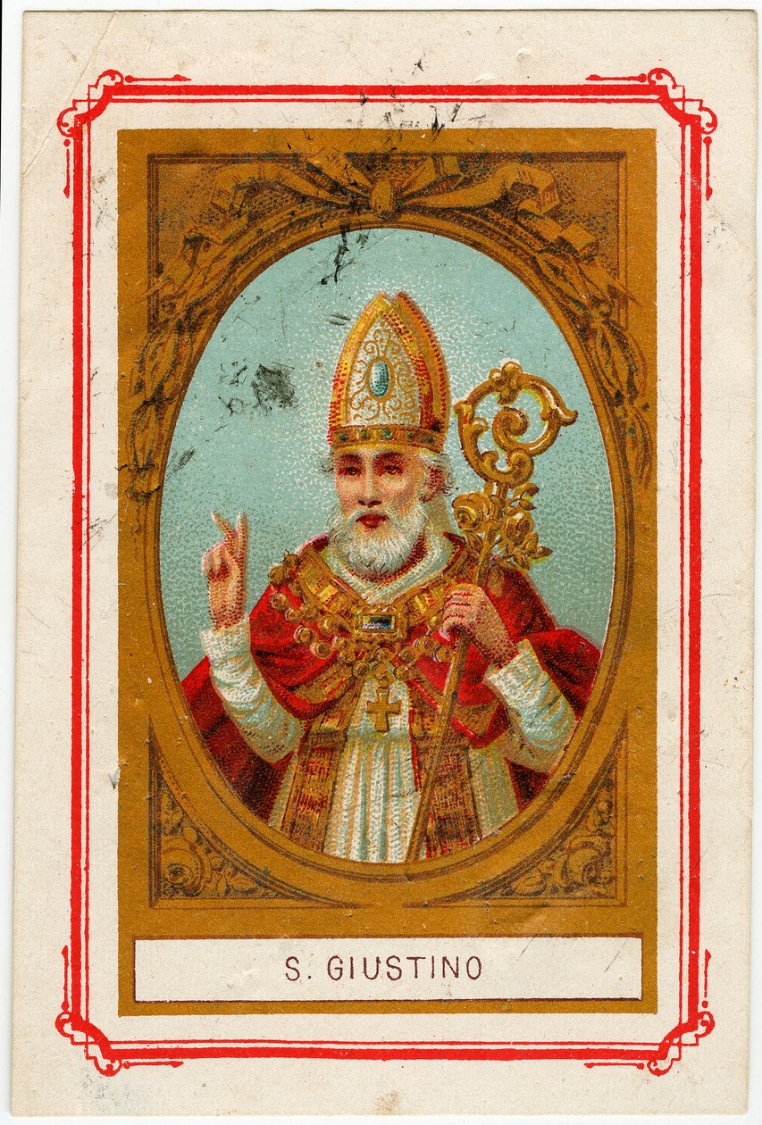 Hurskas kuva: Justin of Chieti (kromolitografia) tekijältä Anonymous Anonymous
