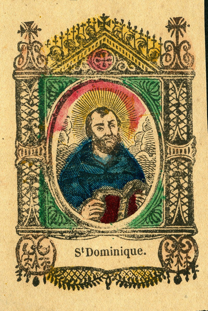 Hurskas kuva: Saint Dominic, Dominikaanisen ritarikunnan perustaja (Epinal print) tekijältä Anonymous Anonymous
