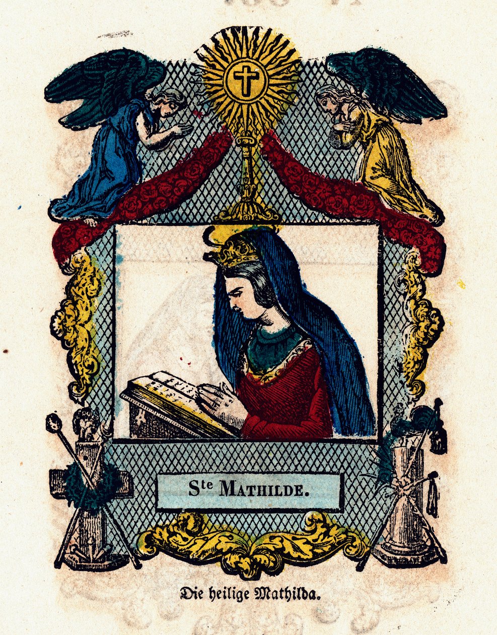 Hurskas kuva: Saint Mathilde. Kaiverrus 1800-luvulta Yksityinen kokoelma tekijältä Anonymous Anonymous