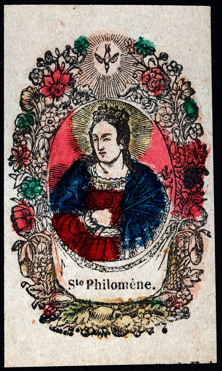 Hurskas kuva: Saint Philomene. Kaiverrus 1800-luvulta Yksityinen kokoelma tekijältä Anonymous Anonymous