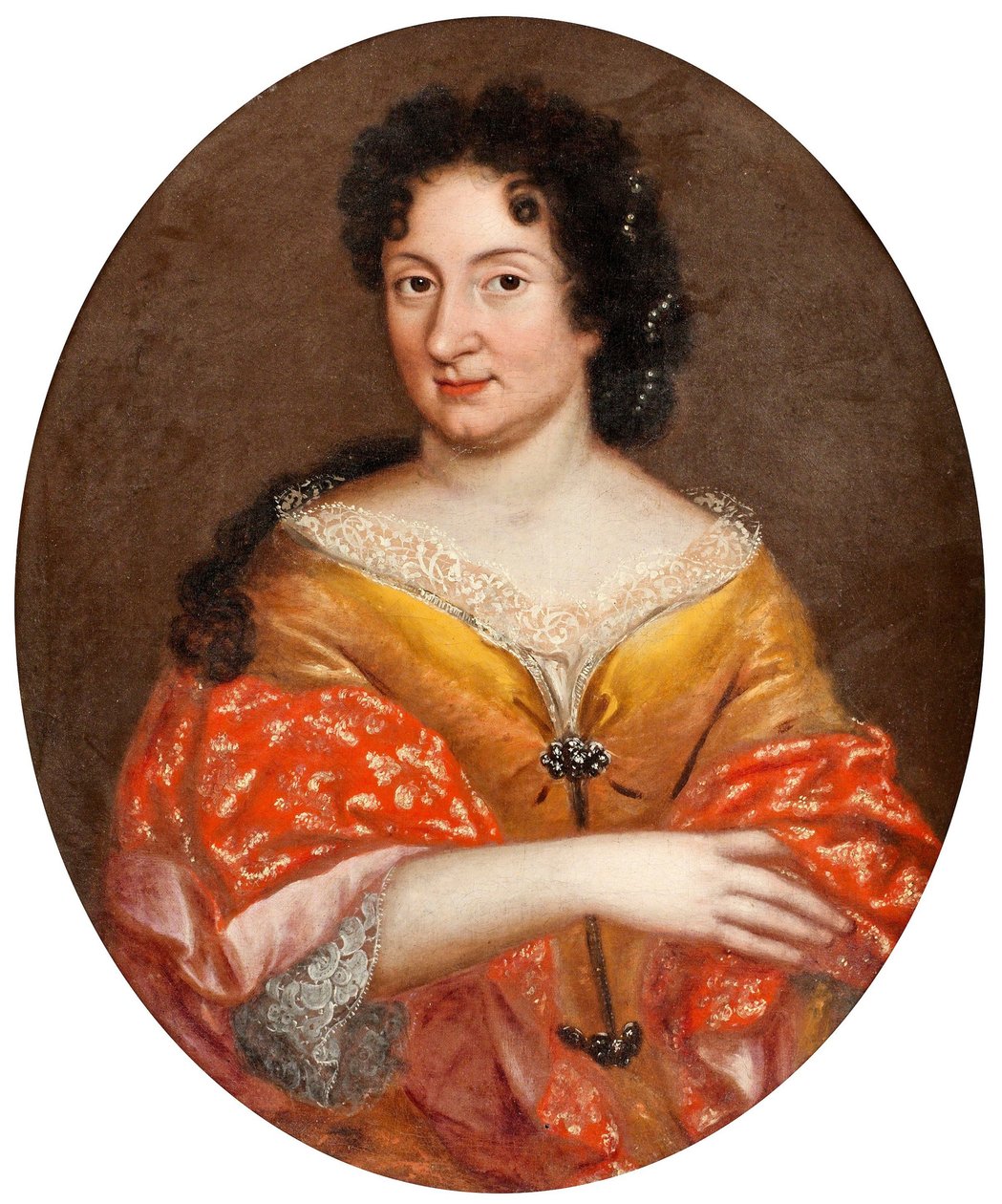 ""Anna Monsin muotokuva, tsaari Pietari I:n rakastajatar"" (Anna Monsin muotokuva (1672-1714)) Nimetön maalaus n. 1700 Öljy kankaalle Koko 72x60 cm Yksityiskokoelma tekijältä Anonymous Anonymous