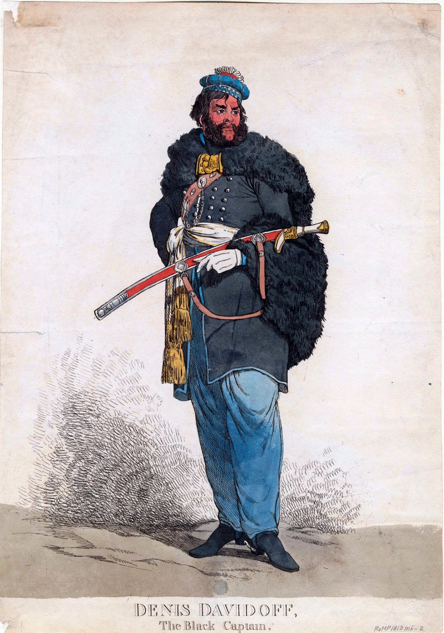 ""Denis Davydovin (Davidoff) muotokuva (1784-1839)"" Nimetön kaiverrus 1813 Koko 32,7x23 cm Yksityinen kokoelma tekijältä Anonymous Anonymous