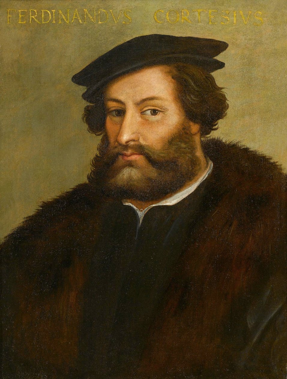 Fernand Cortesin muotokuva (Hernan Cortez tekijältä Anonymous Anonymous