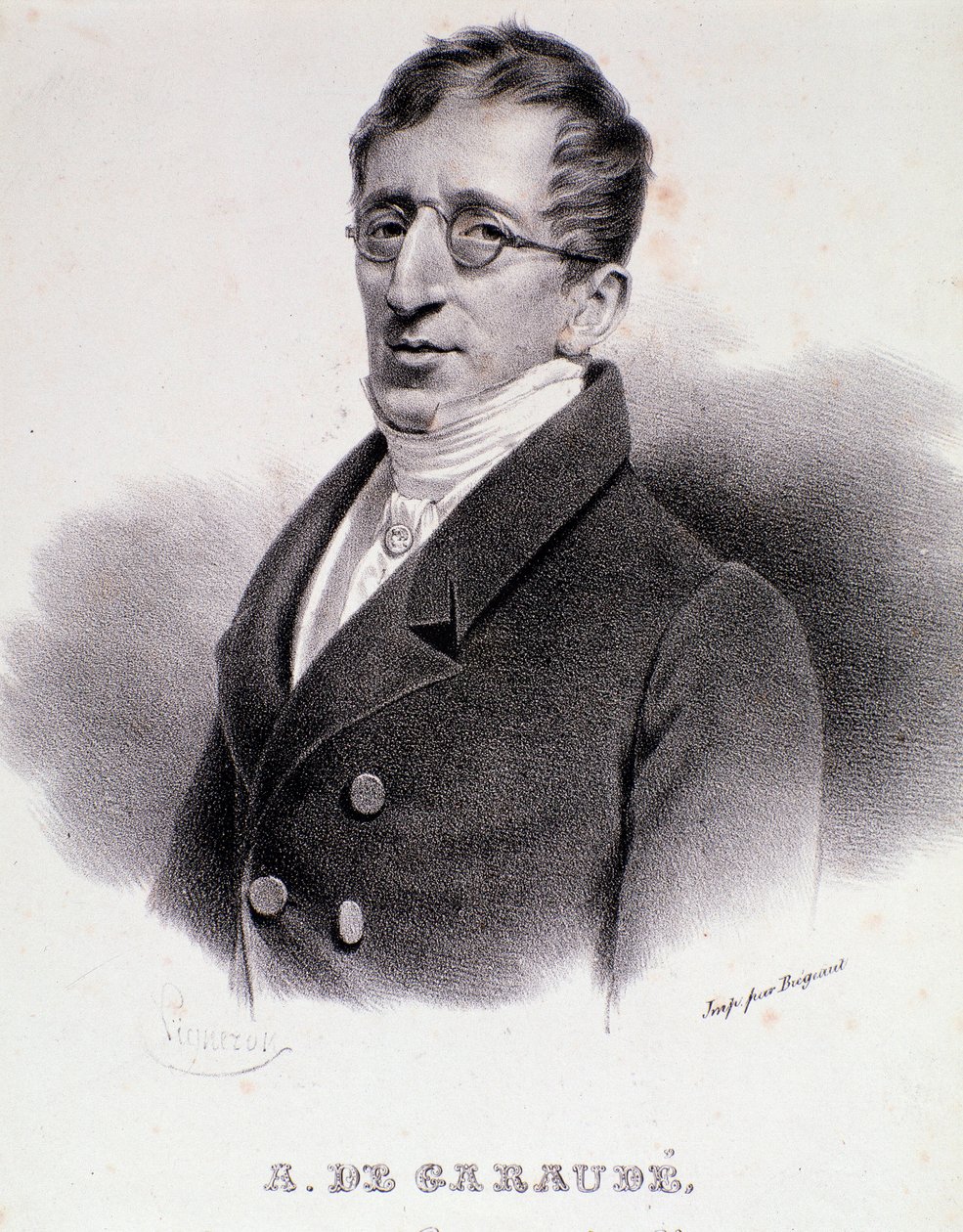 Ranskalaisen säveltäjän Alexis de Garauden (1779-1852) muotokuva. 1800-luvulla. tekijältä Anonymous Anonymous