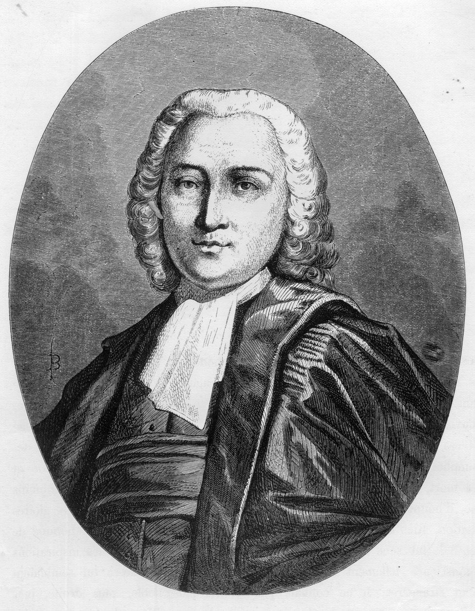 Chretien Guillaume de Malesherbesin (1721-1794) muotokuva kuninkaan asianajajasta sopimuksen mukaisesti - Kaiverrus vuodelta 1863 Dupray de La Maherien "Punaiseen kirjaan - Histoire De L