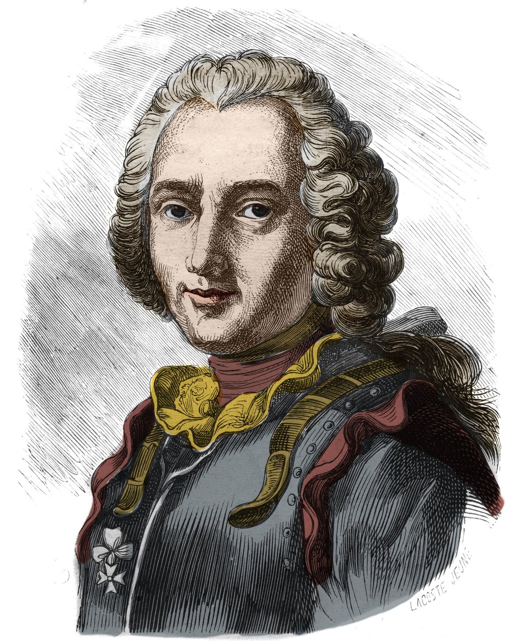 Clauden muotokuva, ranskalaisen merimiehen Forbinin (1656 - 1733) ritari ja sitten kreivi. Kaiverrus 1800-luvulta. Yksityinen kokoelma. tekijältä Anonymous Anonymous