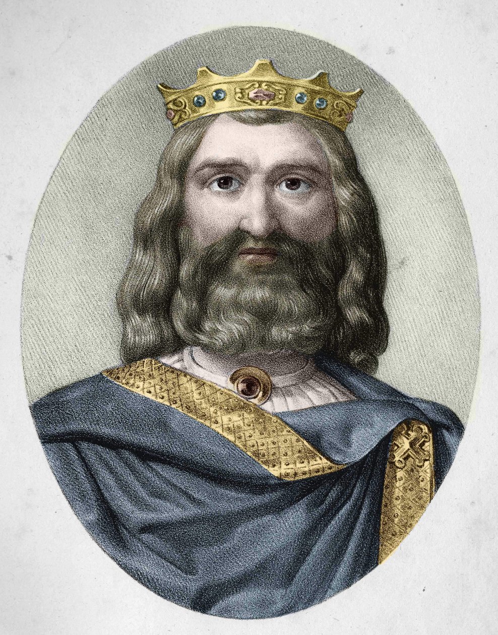 Frankkien kuninkaan Clovis I:n muotokuva (v. 466 - 511). tekijältä Anonymous Anonymous