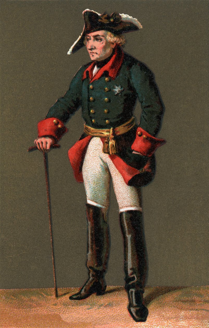 Muotokuva FREDERICK II:sta (1712-1786), joka tunnetaan nimellä Frederick Preussin suuri kuningas tekijältä Anonymous Anonymous